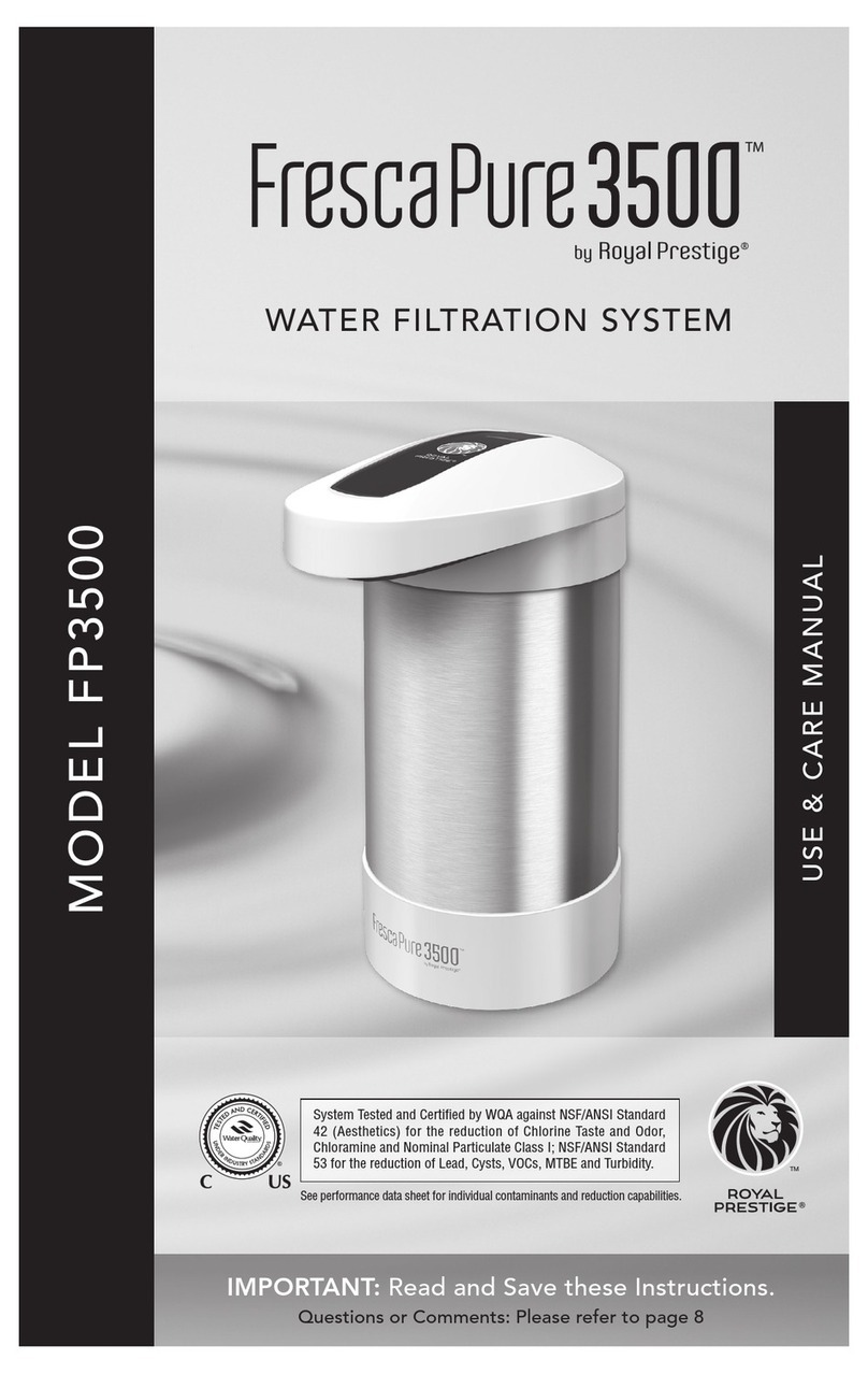 Royal Prestige FrescaPure3500 FP3500 Use & care manual