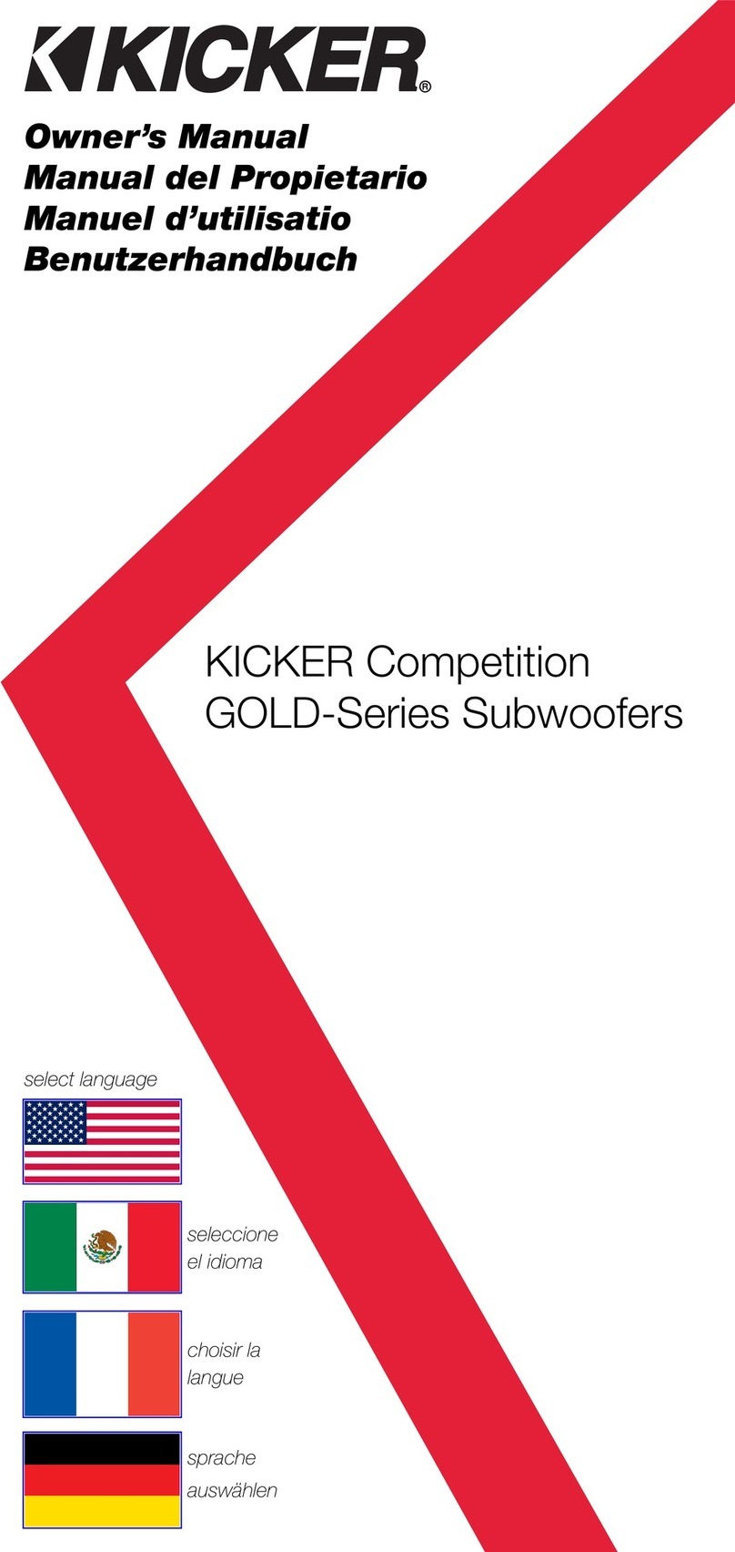Kicker GOLD Series User manual
