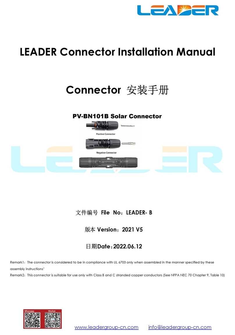 Leader PV-BN101B installation manual