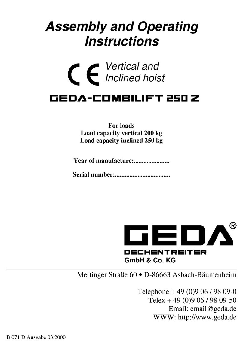 GEDA COMBILIFT 250 Z User manual