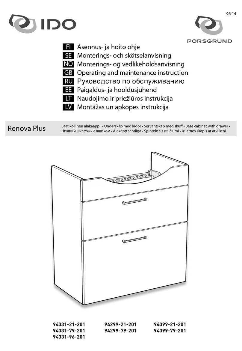 iDo Porsgrund Renova Plus 94331-21-201 Operating and maintenance instructions