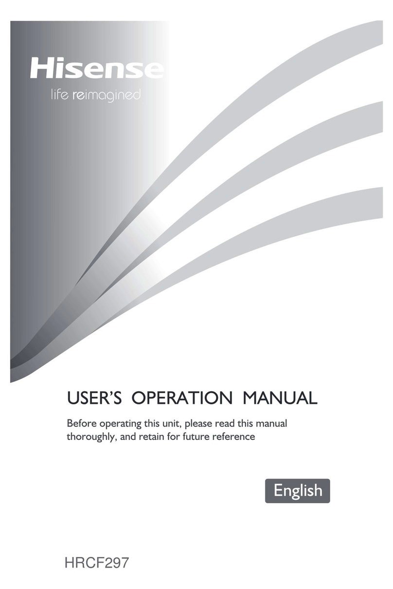Hisense HRCF297 User's operation manual