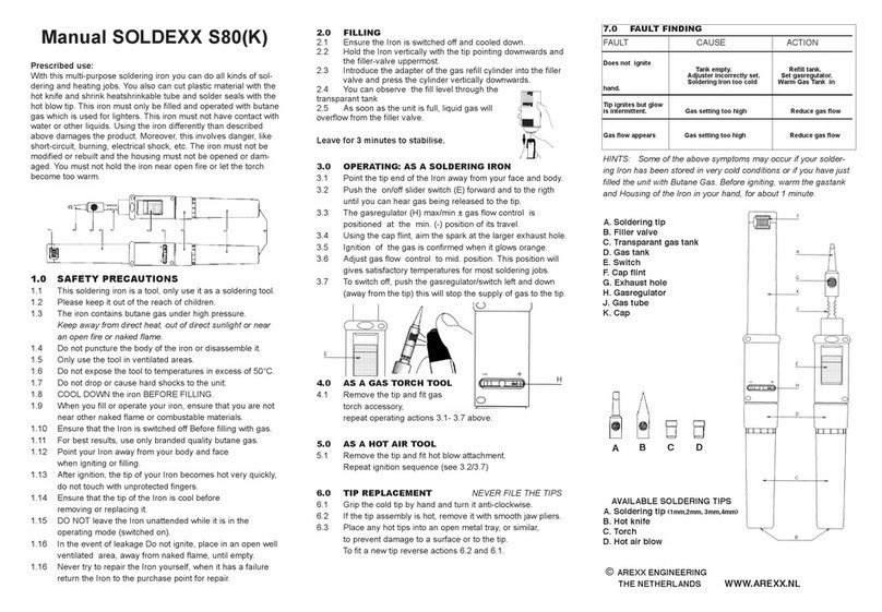 Arexx SOLDEXX S80(K) manual