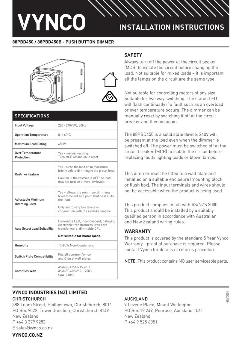 Vynco 88PBD450 User manual