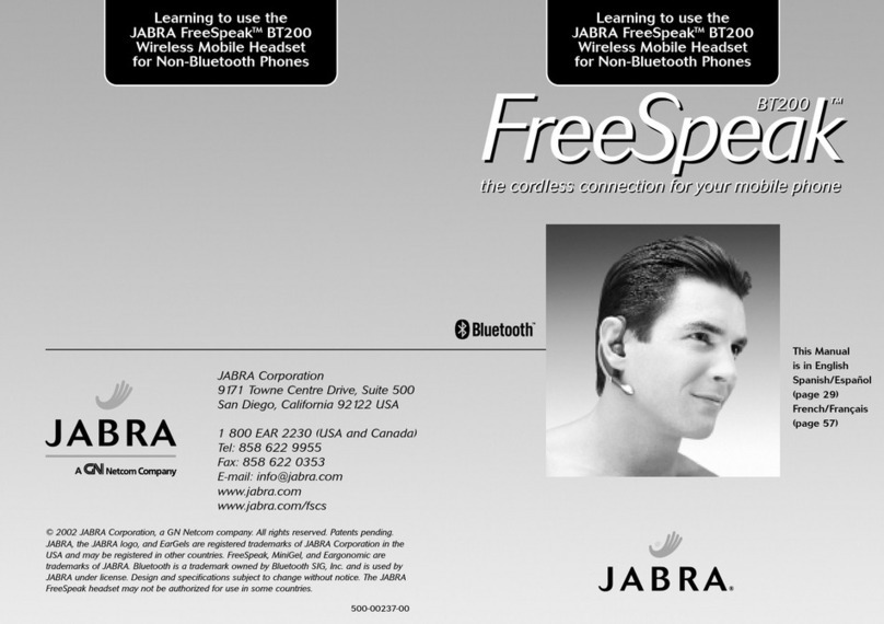 Jabra Freespeak BT200 User manual