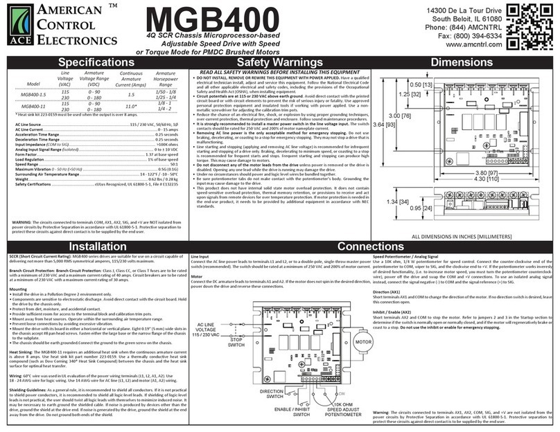 American Control Electronics MGB400 quick start guide
