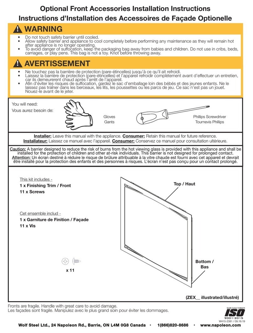 Napoleon ZEX42CH installation instructions