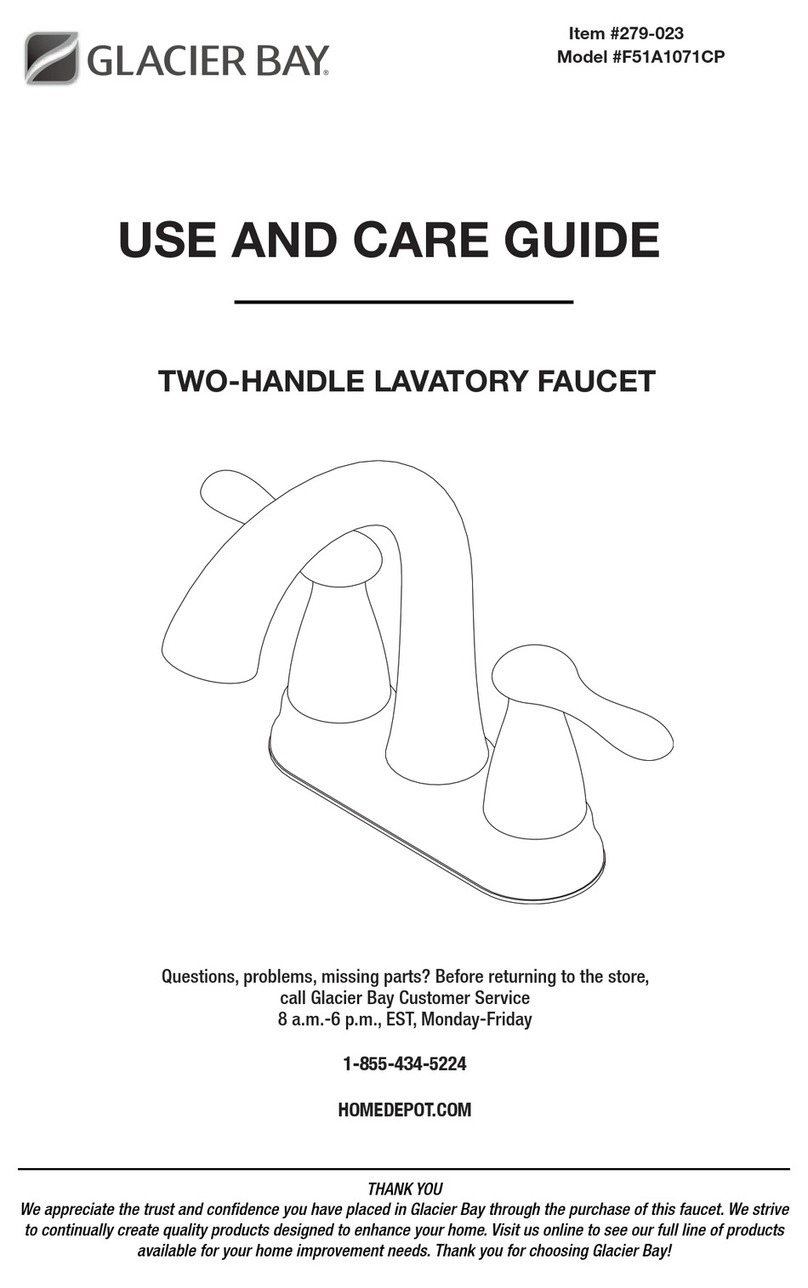 Glacier bay F51A1071CP Use and care guide