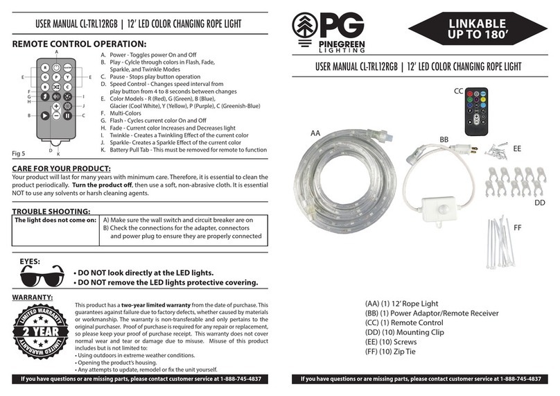 Pinegreen Lighting CL-TRL12RGB user manual