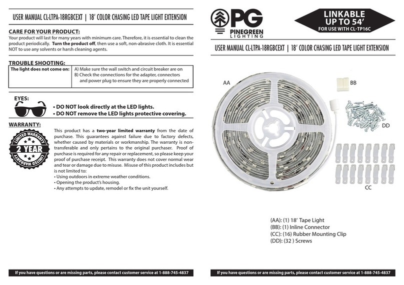 Pinegreen Lighting CL-LTPA-18RGBCEXT user manual