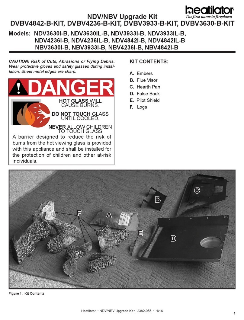 Heatilator NDV3630I-B quick start guide