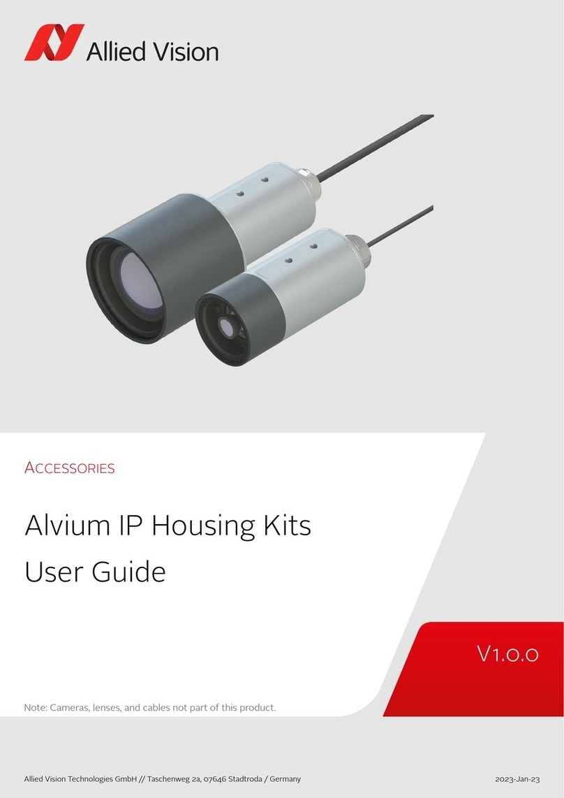 Allied Vision Alvium IP Housing Kits user guide