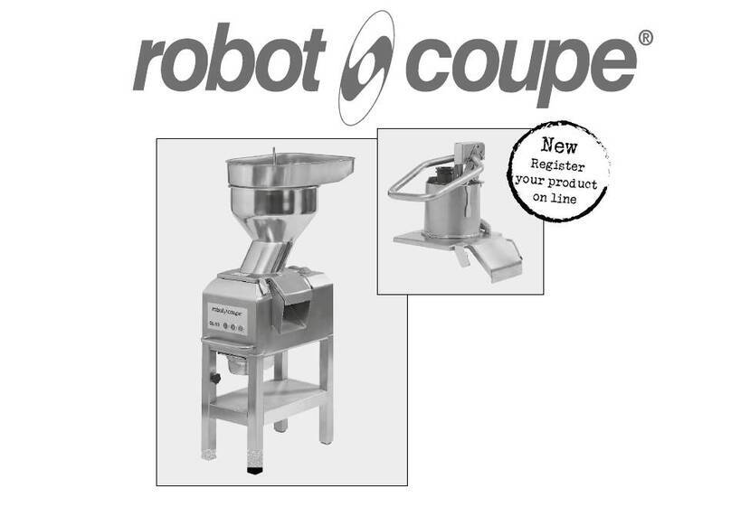 Robot Coupe CL 60 E User manual