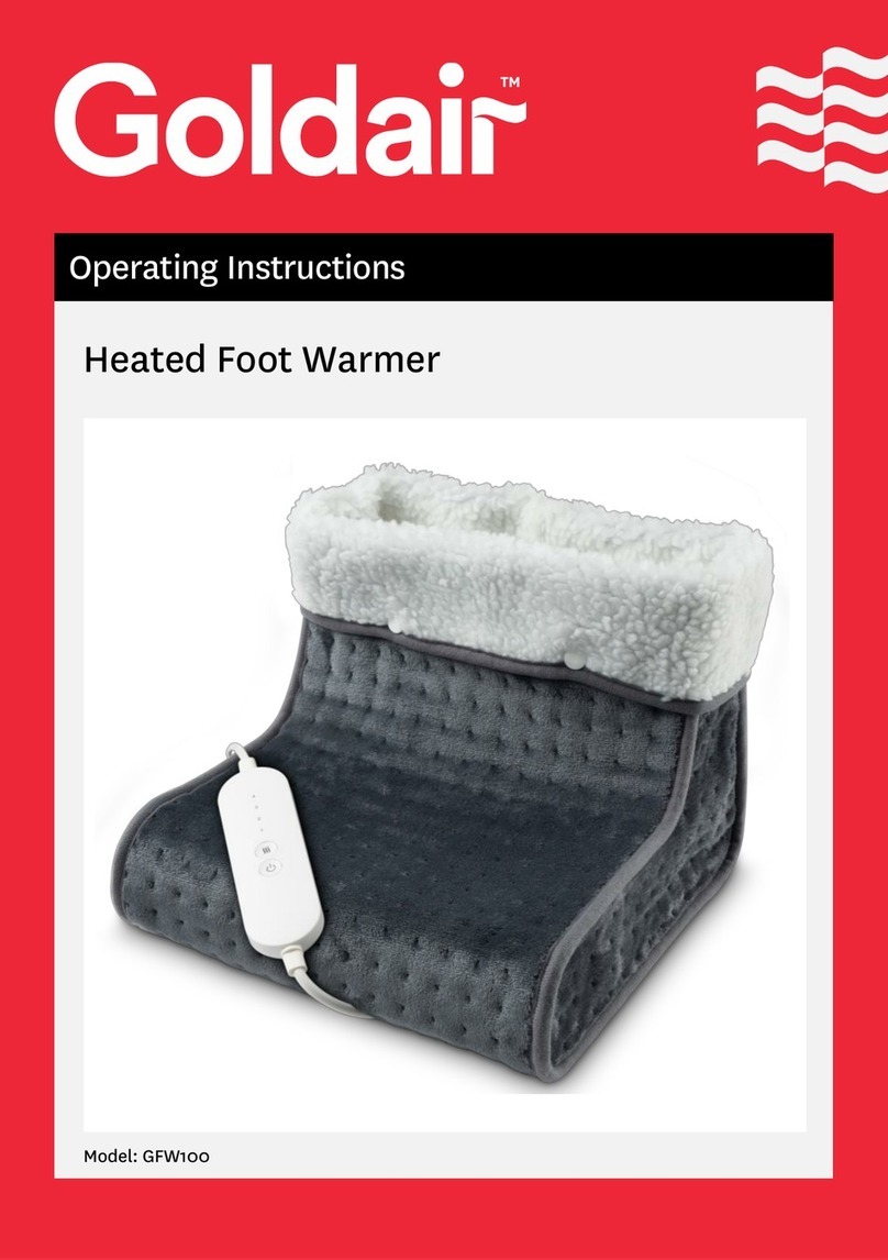 Goldair GFW100 operating instructions