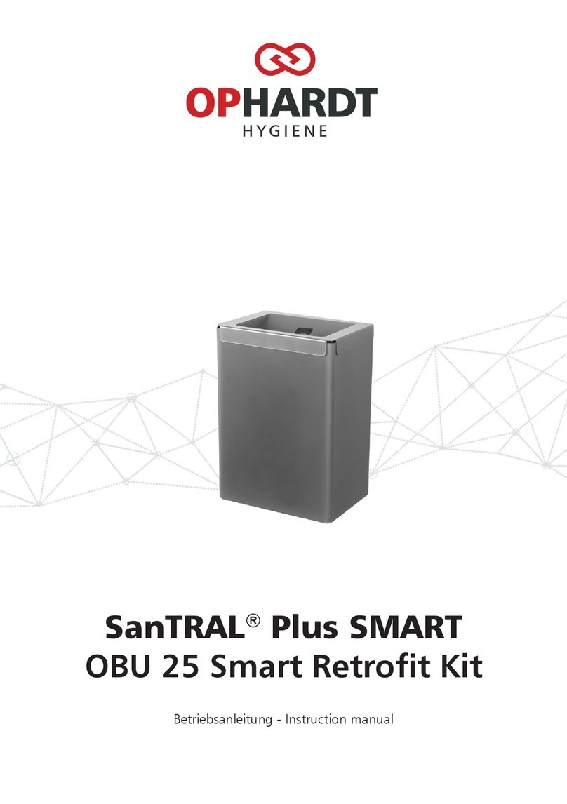 OPHARDT HYGIENE SanTRAL Plus SMART OBU 25 instruction manual