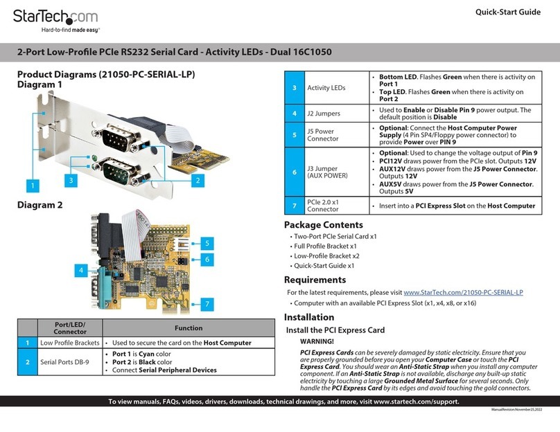 StarTech.com 21050-PC-SERIAL-LP User manual