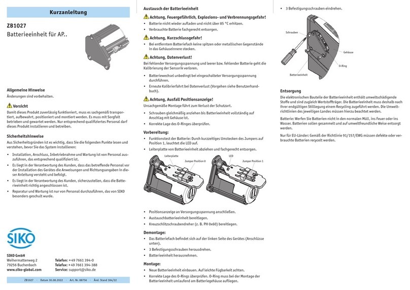 Siko ZB1027 User manual