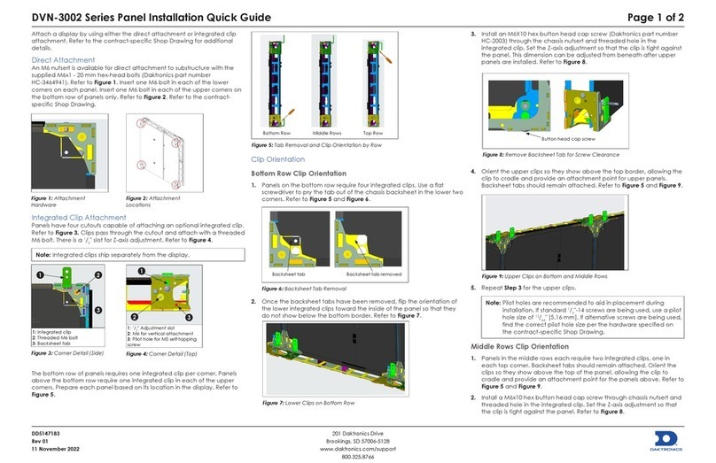 Daktronics DVN-3002 Series Installation quick guide Daktronics DVN-3002 Series Installation quick guide