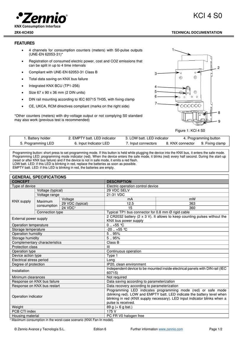 Zennio KNX ZRX-KCI4S0 Guide