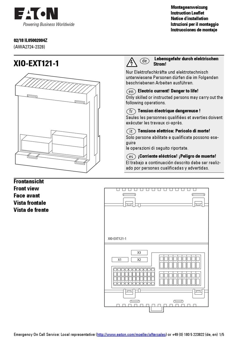 Eaton XI0-EXT121-1 Instruction leaflet