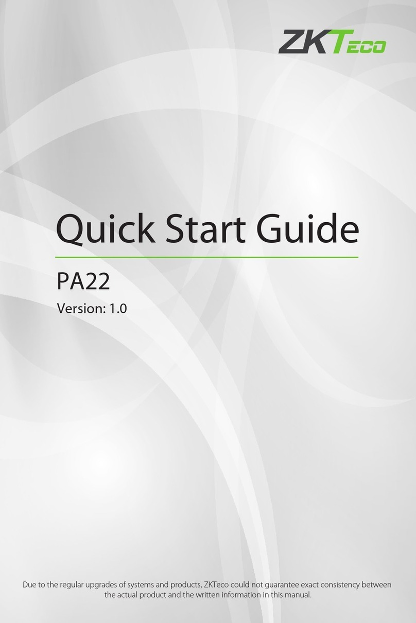 ZKTeco PA22 User manual