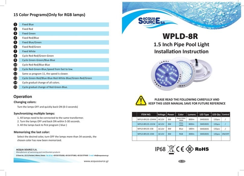 ACQUA SOURCE WPLD-8R Series User manual