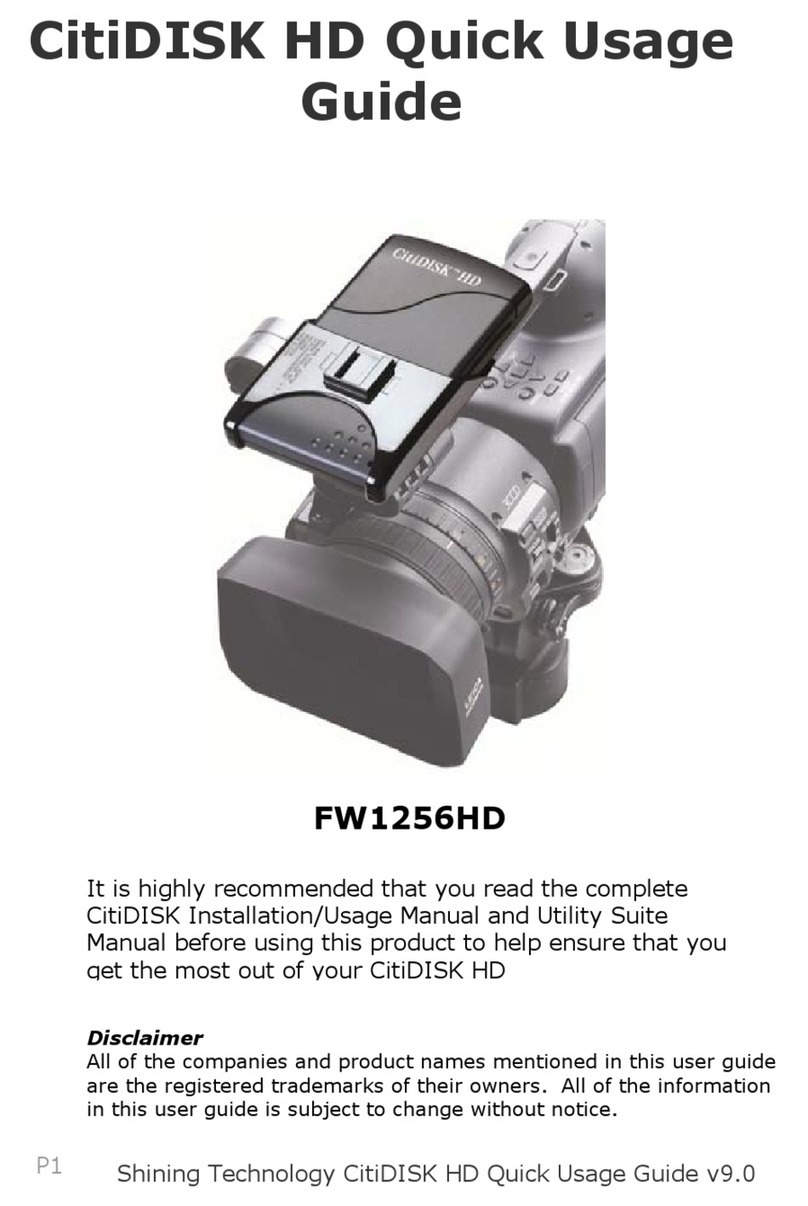 Shining Technology CitiDISK HD quick guide
