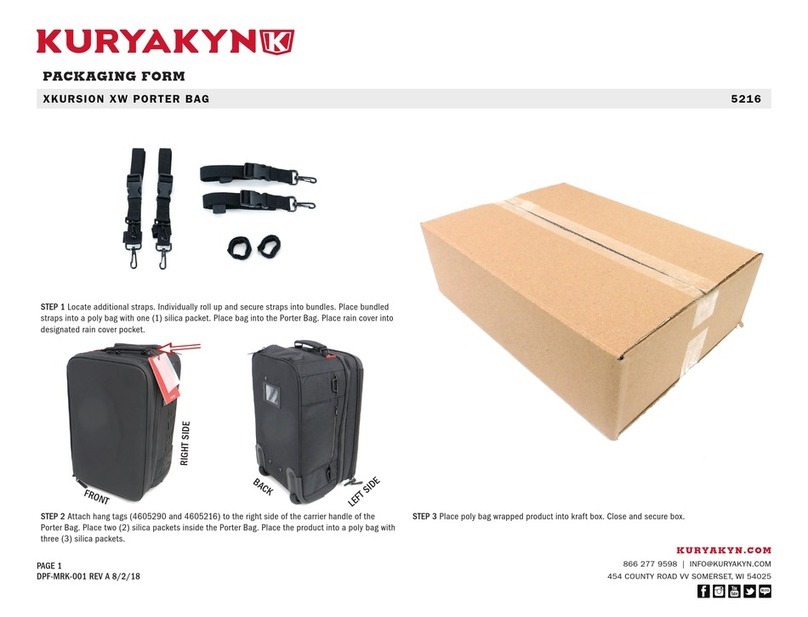 Kuryakyn XKURSION XW PORTER BAG quick start guide