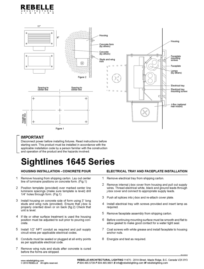 Rebelle Sightlines 1645 Series installation manual