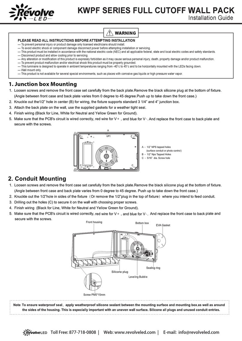 Revolve LED KWPF Series User manual