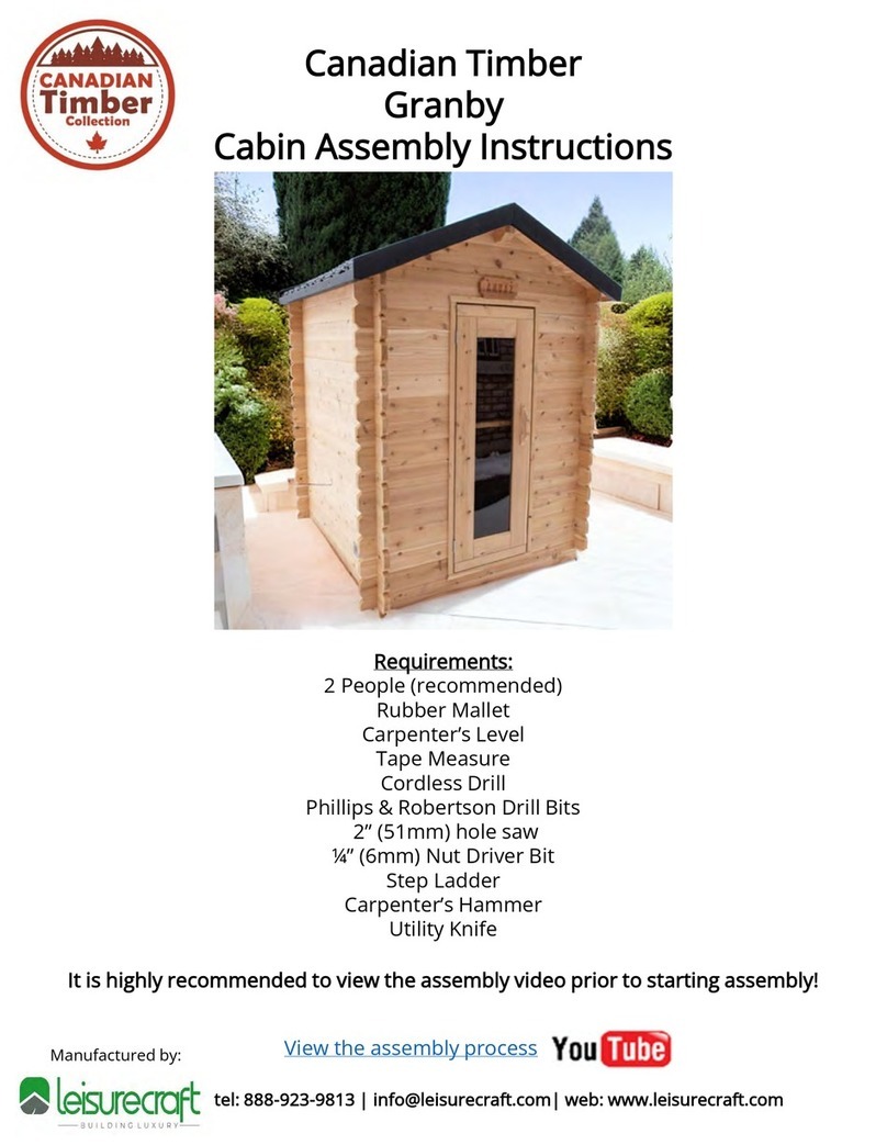 Canadian Timber Collection Granby Cabin Assembly instructions Canadian Timber Collection Granby Cabin Assembly instructions