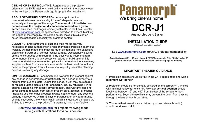 Panamorph DCR-J1 installation guide