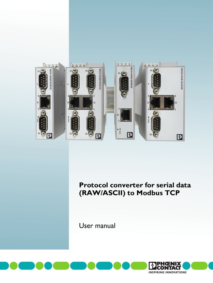 Phoenix Contact GW MODBUS TCP/ASCII 1E/1DB9 User manual