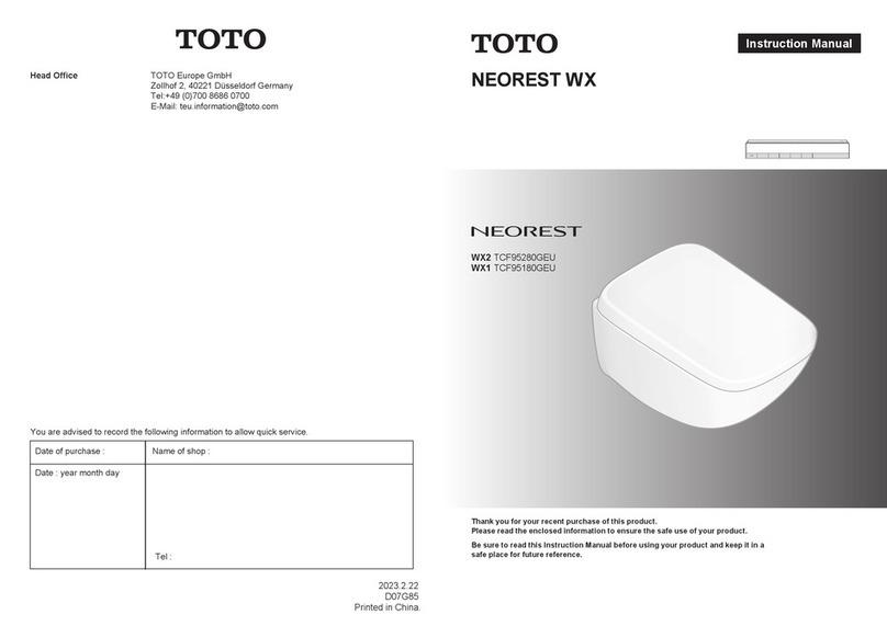 Toto NEOREST WX2 TCF95280GEU User manual