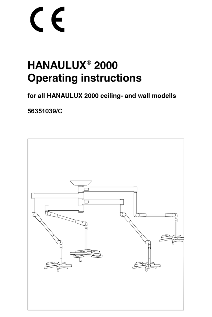 Maquet HANAULUX 2000 operating instructions Maquet HANAULUX 2000 operating instructions