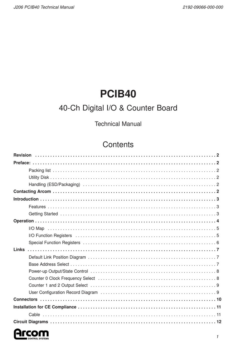 Arcom PCIB40 User manual