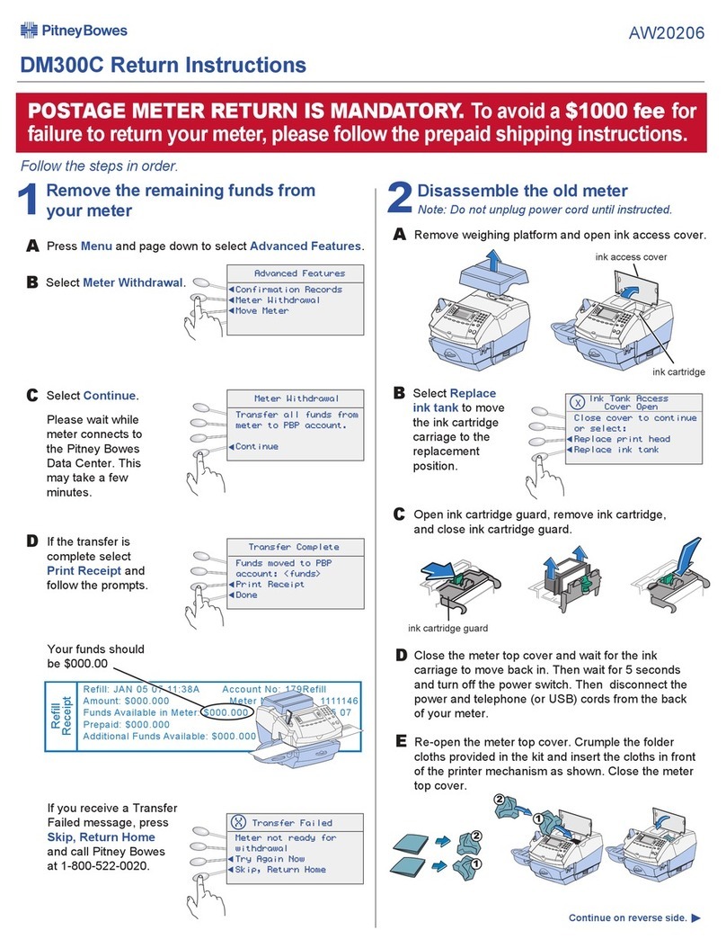 Pitney Bowes DM300c series User manual Pitney Bowes DM300c series User manual