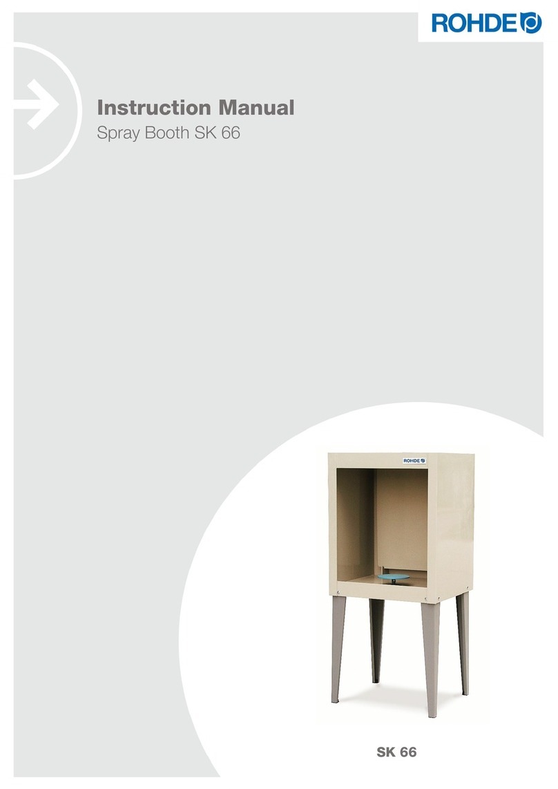 Rohde Spray Booth SK 66 instruction manual