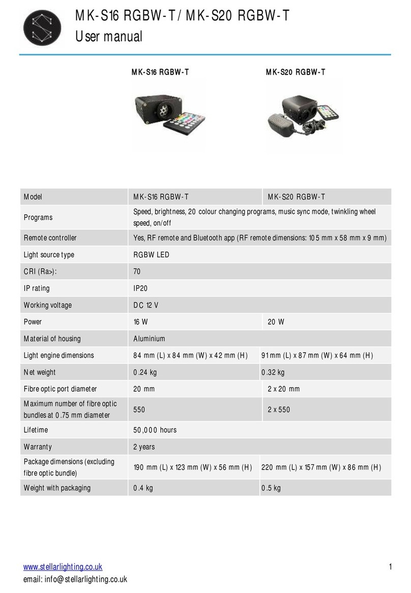Stellar Lighting MK-S16 RGBW-T user manual Stellar Lighting MK-S16 RGBW-T user manual