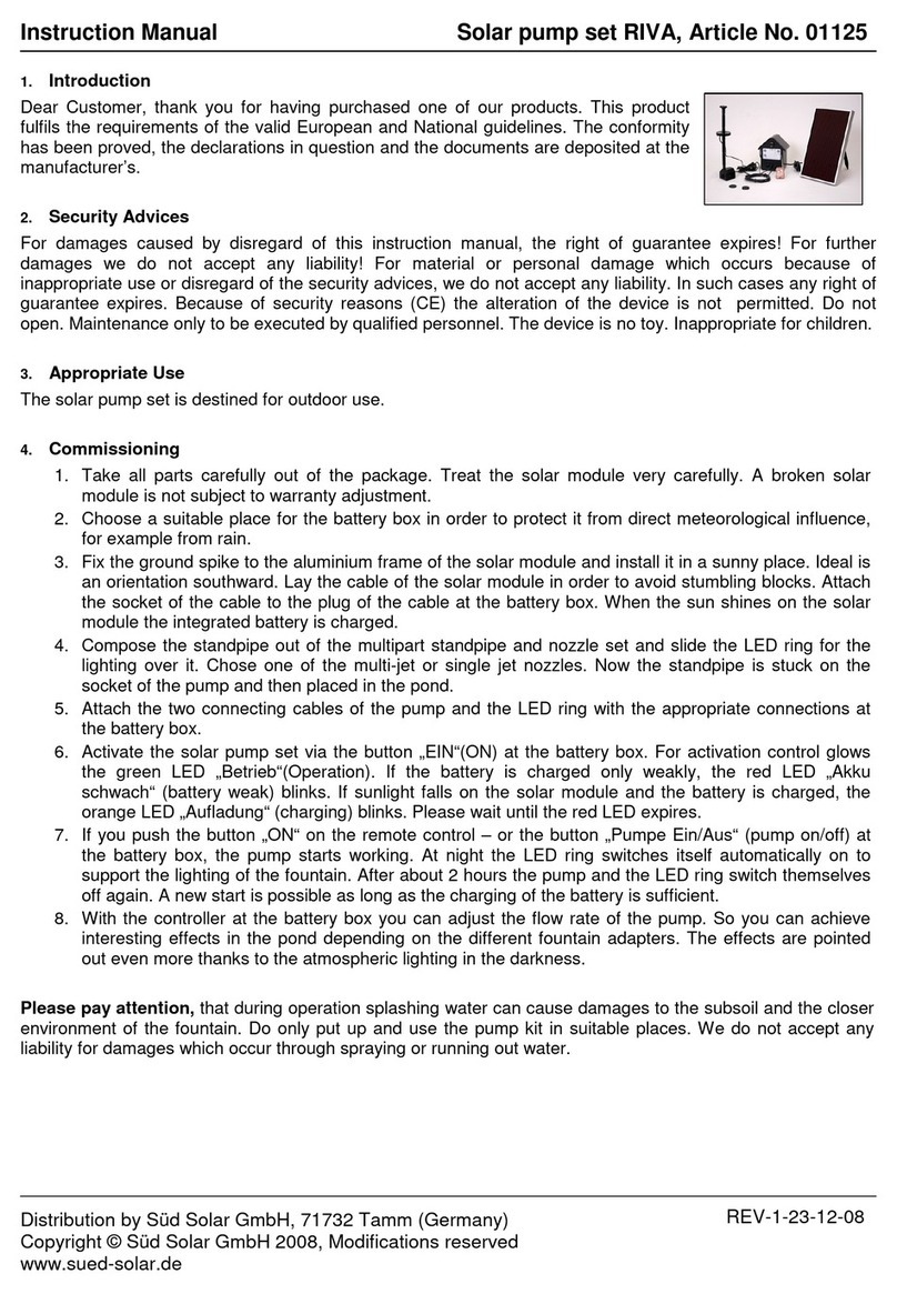 Süd Solar RIVA instruction manual Süd Solar RIVA instruction manual