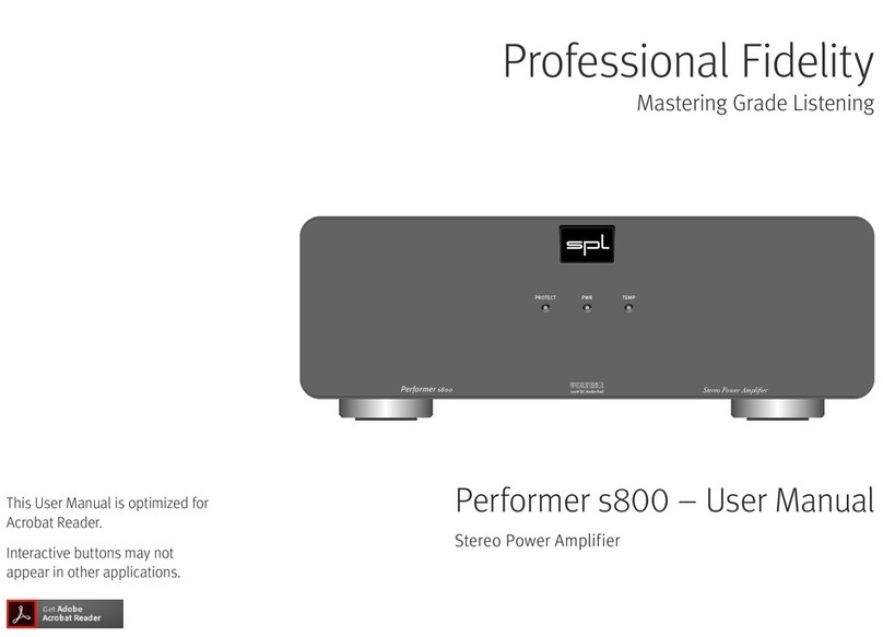 SPL Perfomer s800 User manual