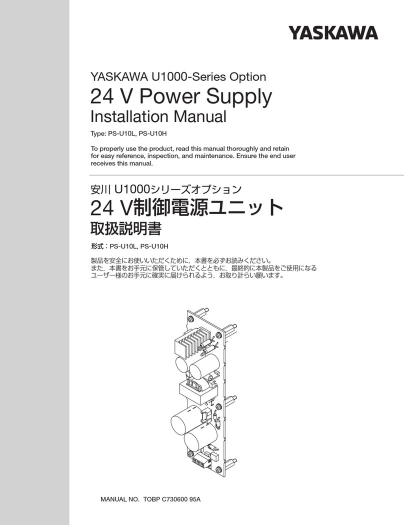 YASKAWA U1000 Series installation manual