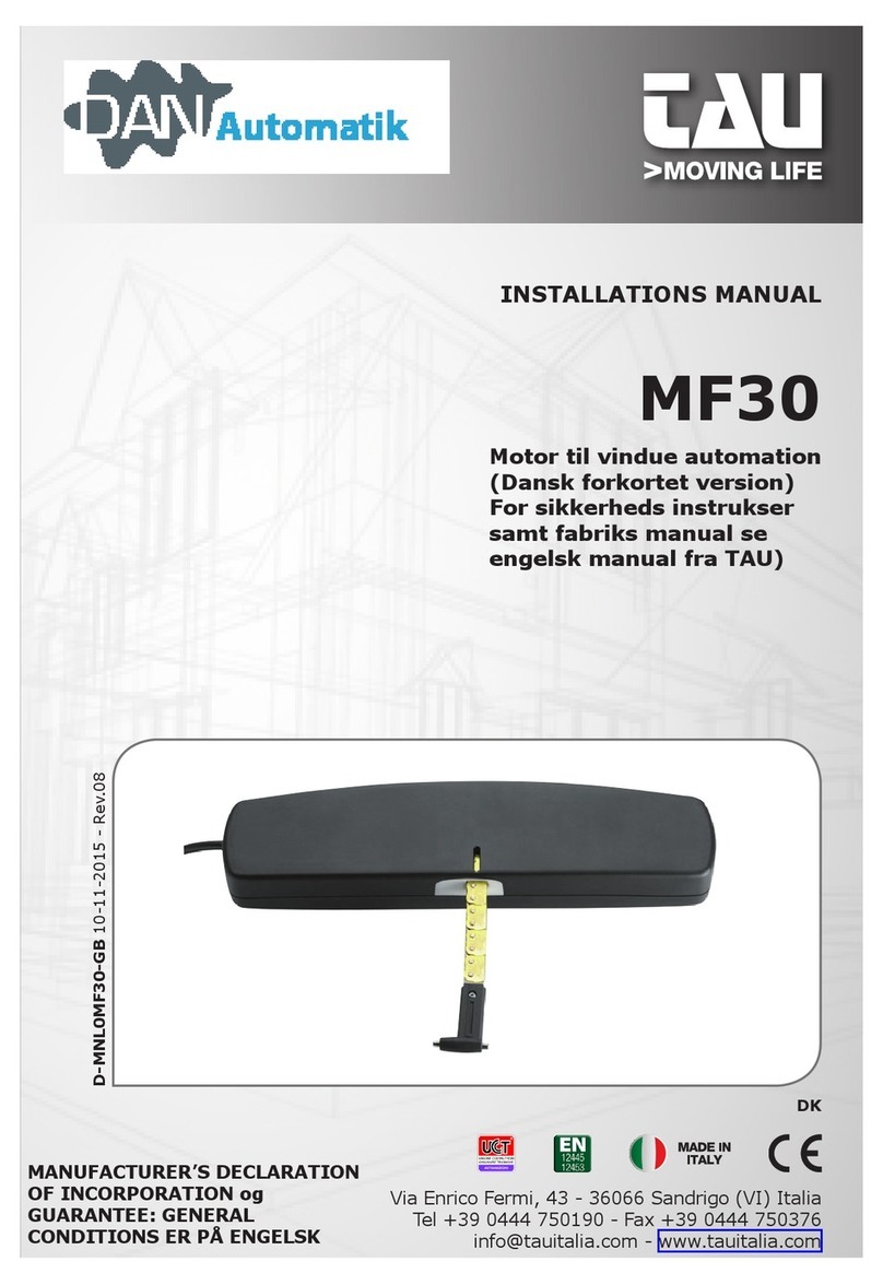 tau DAN Automatik MF30 installation manual