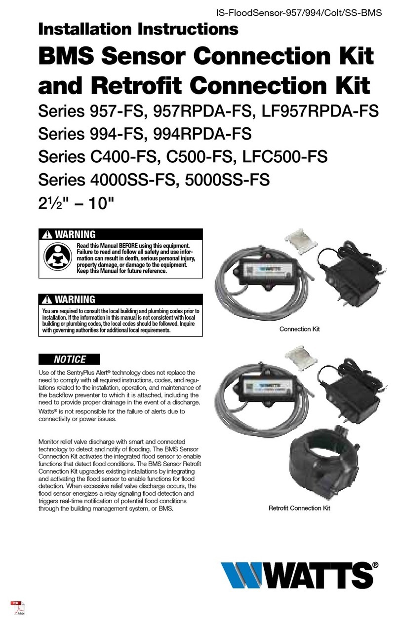 Watts 957-FS Series User manual Watts 957-FS Series User manual