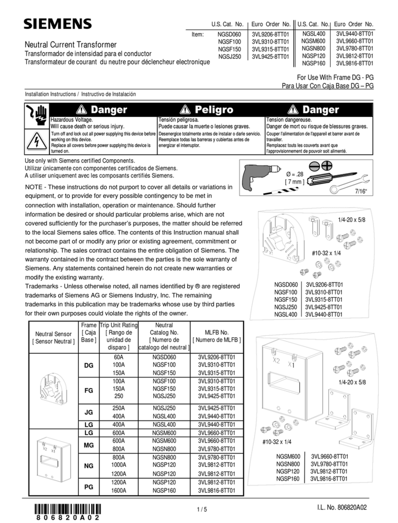 Siemens NGSD060 User manual Siemens NGSD060 User manual