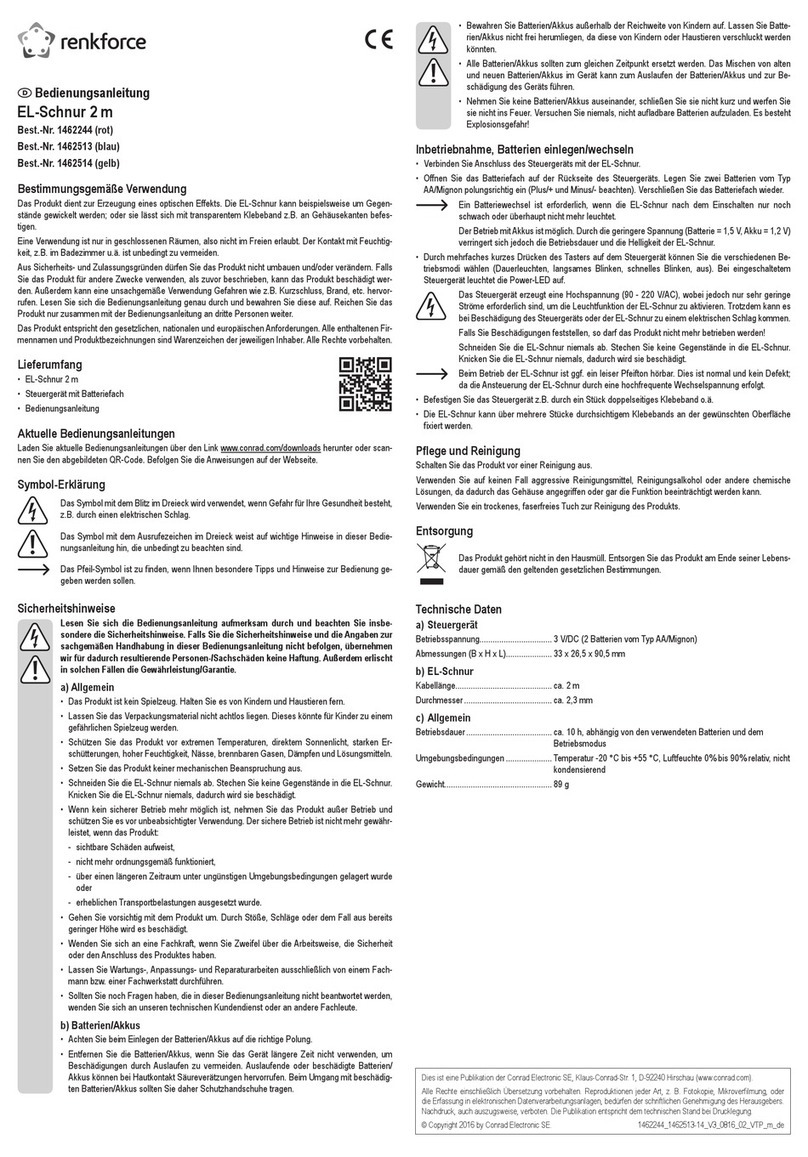 Renkforce 1462244 User manual