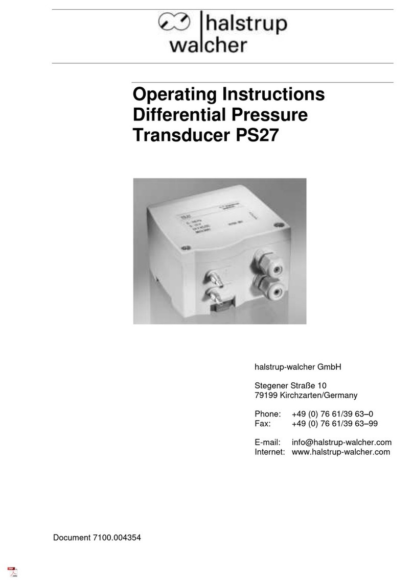 halstrup-walcher PS27 operating instructions