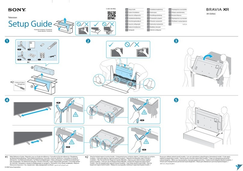 Sony BRAVIA XR XR-55X9 S Series User manual