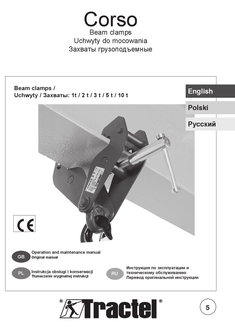 Tractel tralift 1 t. Operation and maintenance manual
