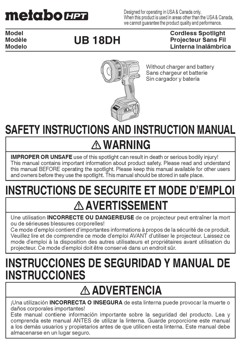 Metabo HPT UB 18DH instruction manual